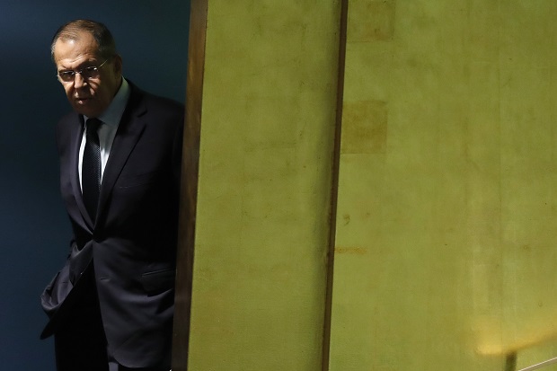 Russian Foreign Minister Sergey Lavrov arrives for his address to the 74th session of the United Nations General Assembly at U.N. headquarters in New York