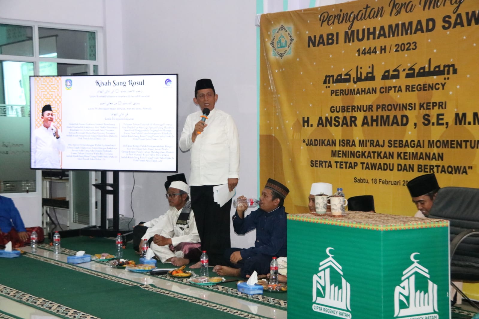 Ansar Hadiri Peringatan Isra Miraj Nabi Muhammad Saw 1444 H Di Masjid As Salam Batam Kata Kepri 0686