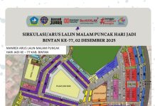 INFO PENTING, Rekayasa Lalu Lintas dan Kantong Parkir Puncak Peringatan Hari Jadi Ke-77 Kabupaten Bintan