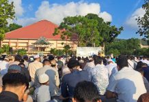 Ribuan Warga Muhammadiyah Padati Sport Hall Temenggung Abdul Jamal Untuk Sholat Idul Fitri