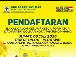 DPD Partai Golkar Kota Tanjungpinang Buka Pendaftaran Calon Ketua Periode 2025 – 2030