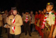 Deby Maryanti Buka Kemah Besar Pramuka Kwarcab Bintan Tahun 2026.
